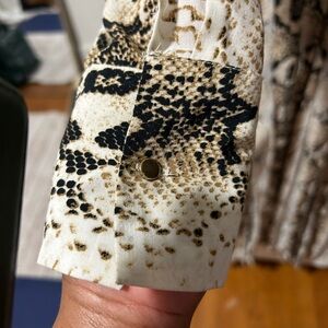 Long sleeve ,front slit top shop, snakeskin snake skin is print dress